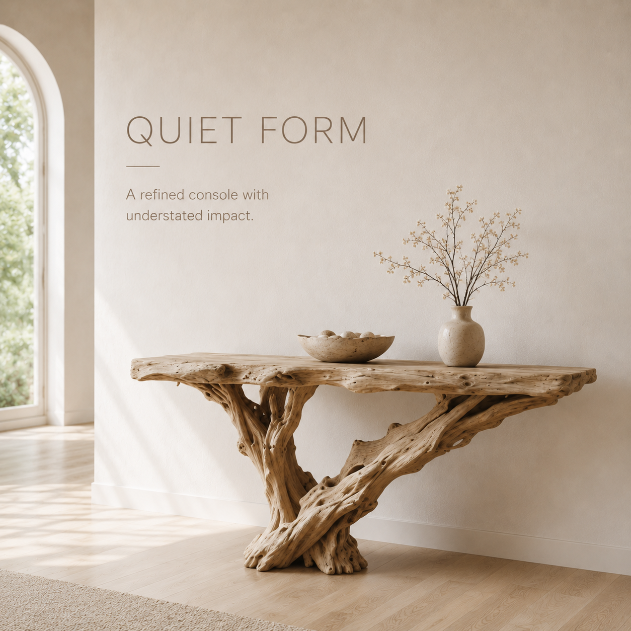 Brielle Sculpted Hall Console Table - product image 05