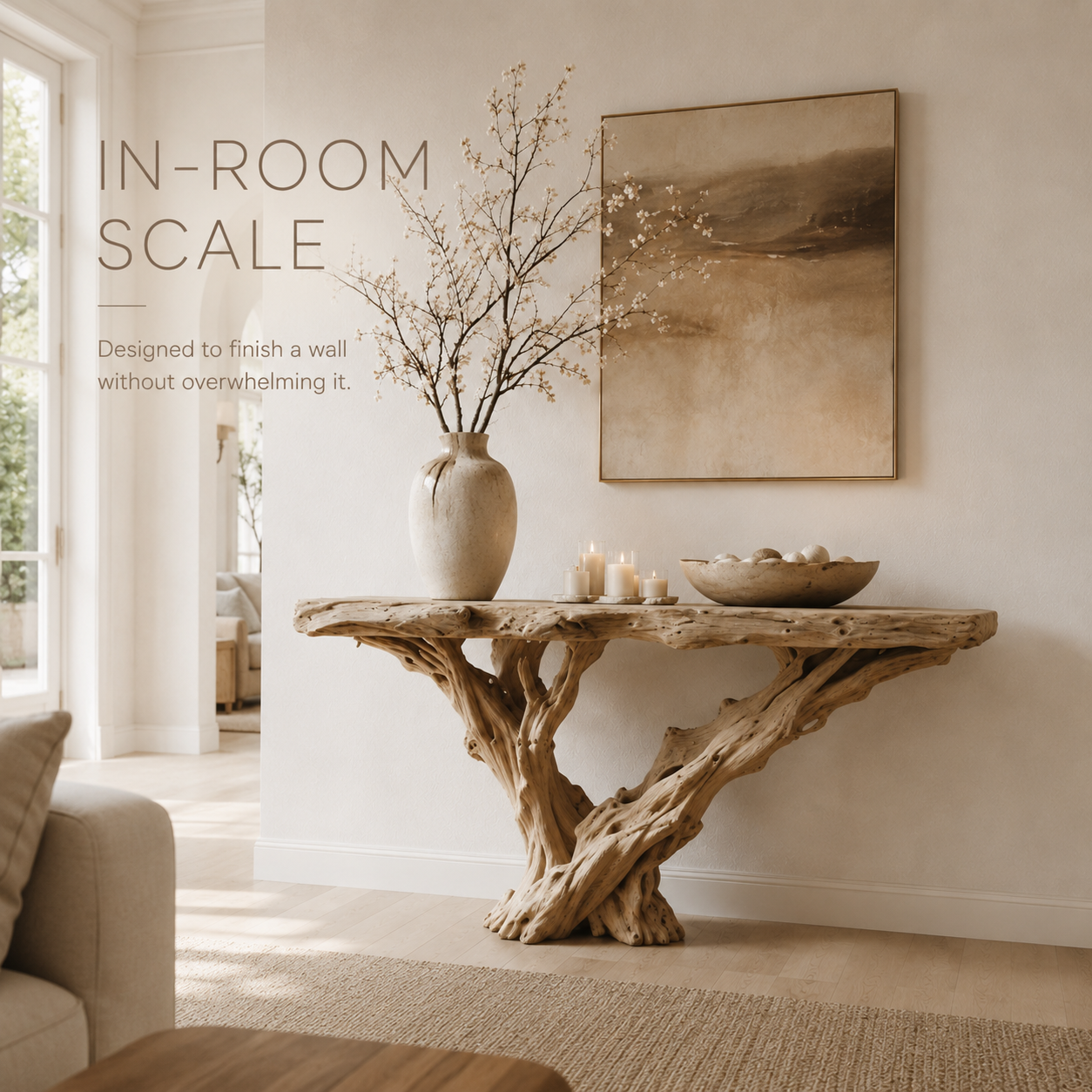 Brielle Sculpted Hall Console Table - product image 06