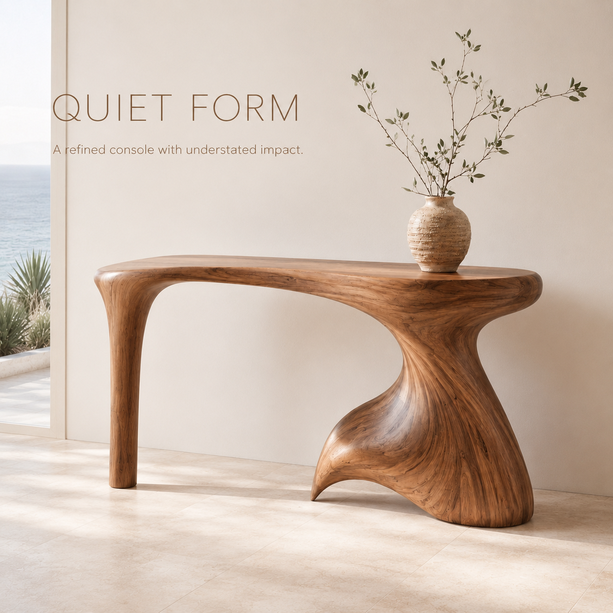 Selene Rounded Foyer Console Table - product image 03