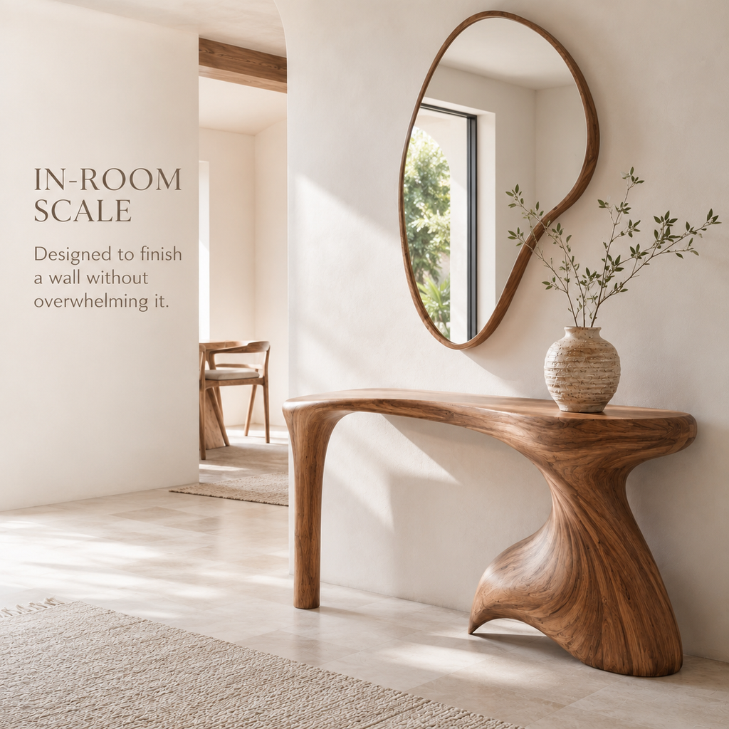 Selene Rounded Foyer Console Table - product image 04
