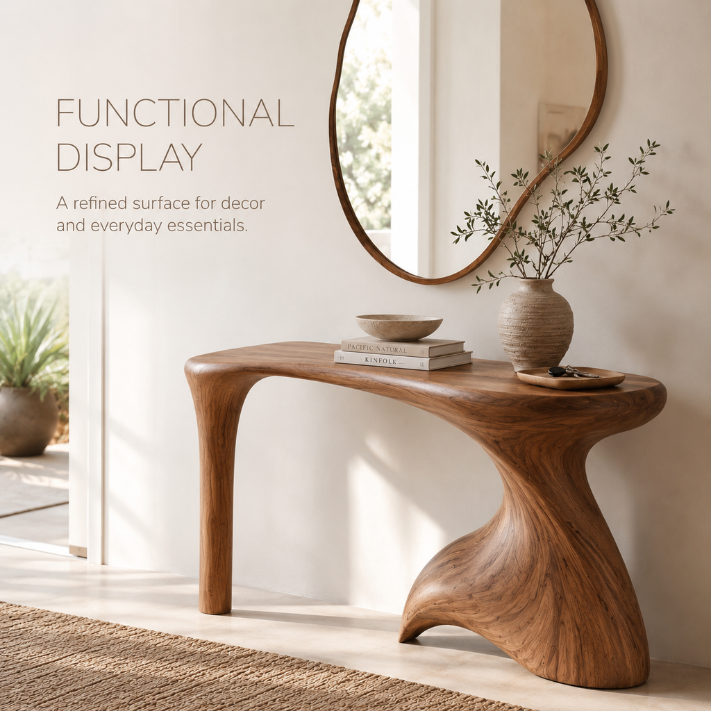 Selene Rounded Foyer Console Table - product image 07