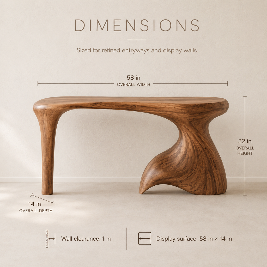 Selene Rounded Foyer Console Table - product image 08