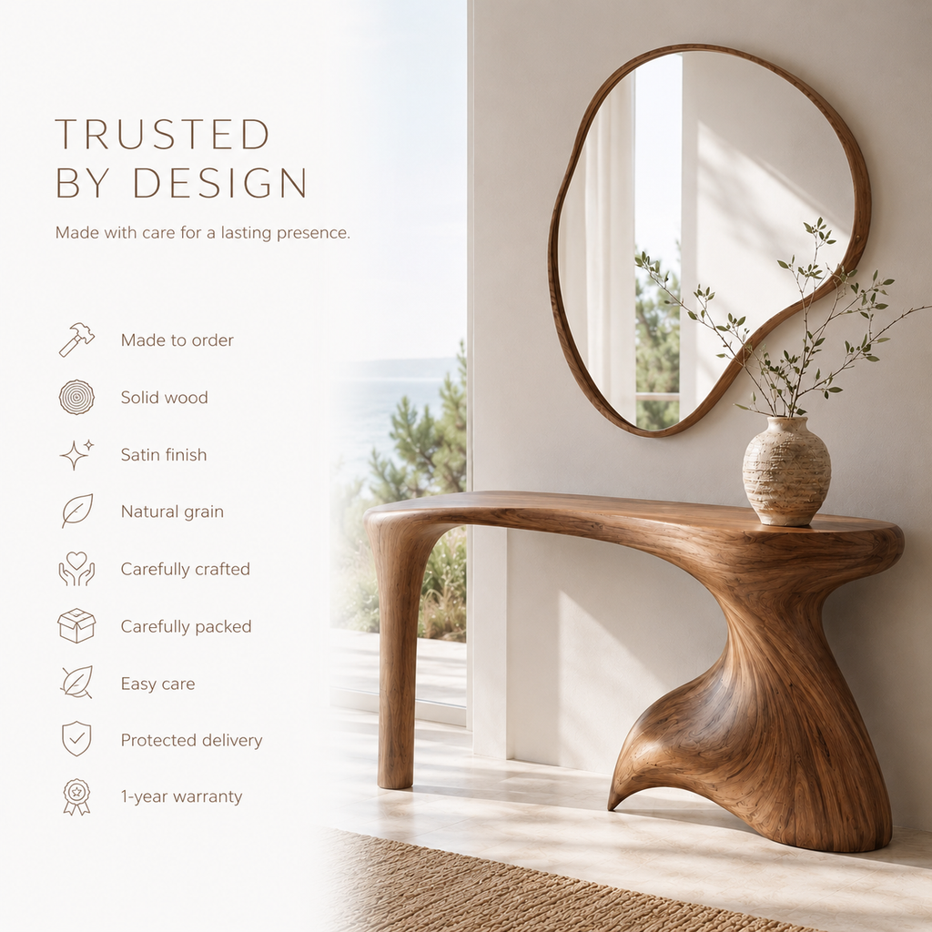 Selene Rounded Foyer Console Table - product image 09