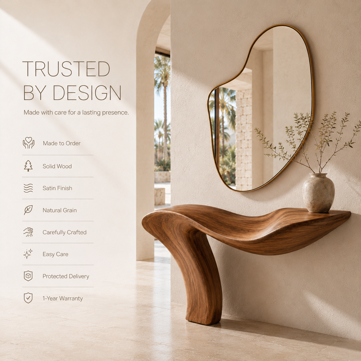 Mira Flow Wood Console Table - product image 09