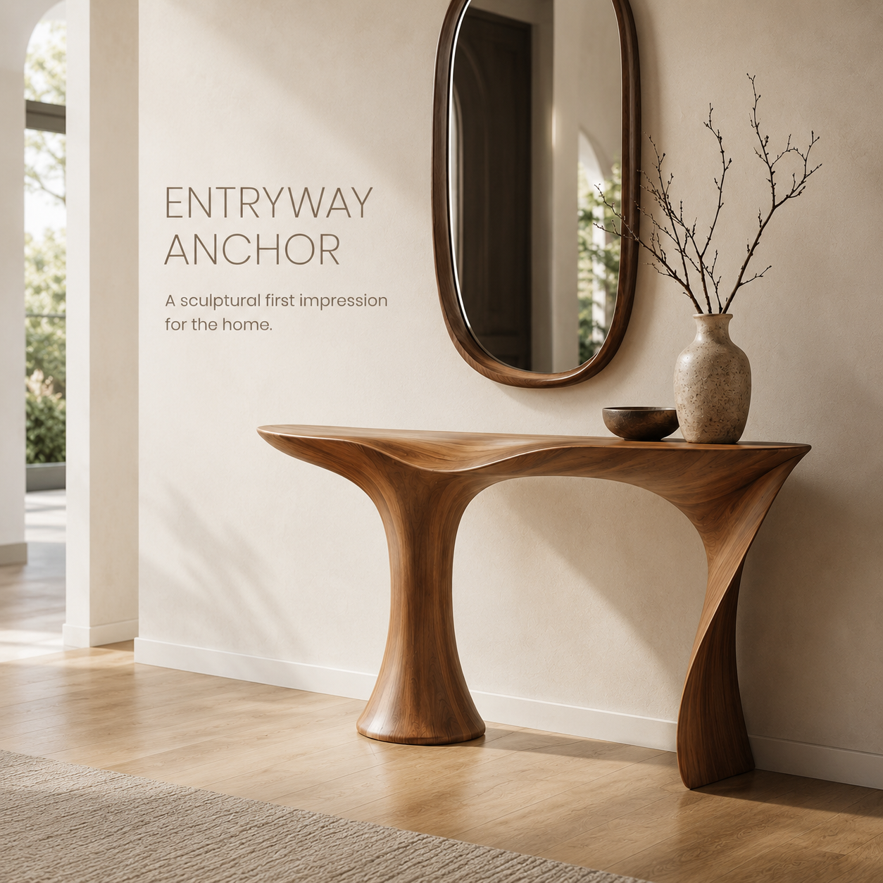Celine Warm Modern Console Table - product image 02