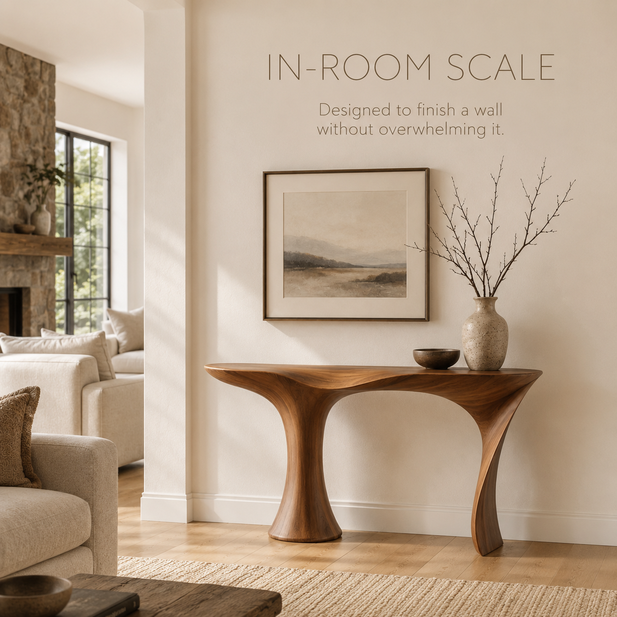 Celine Warm Modern Console Table - product image 04