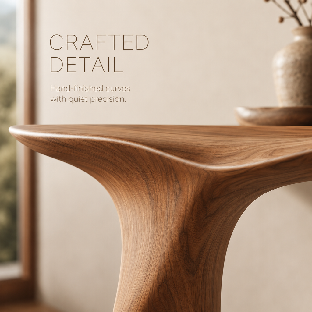Celine Warm Modern Console Table - product image 06