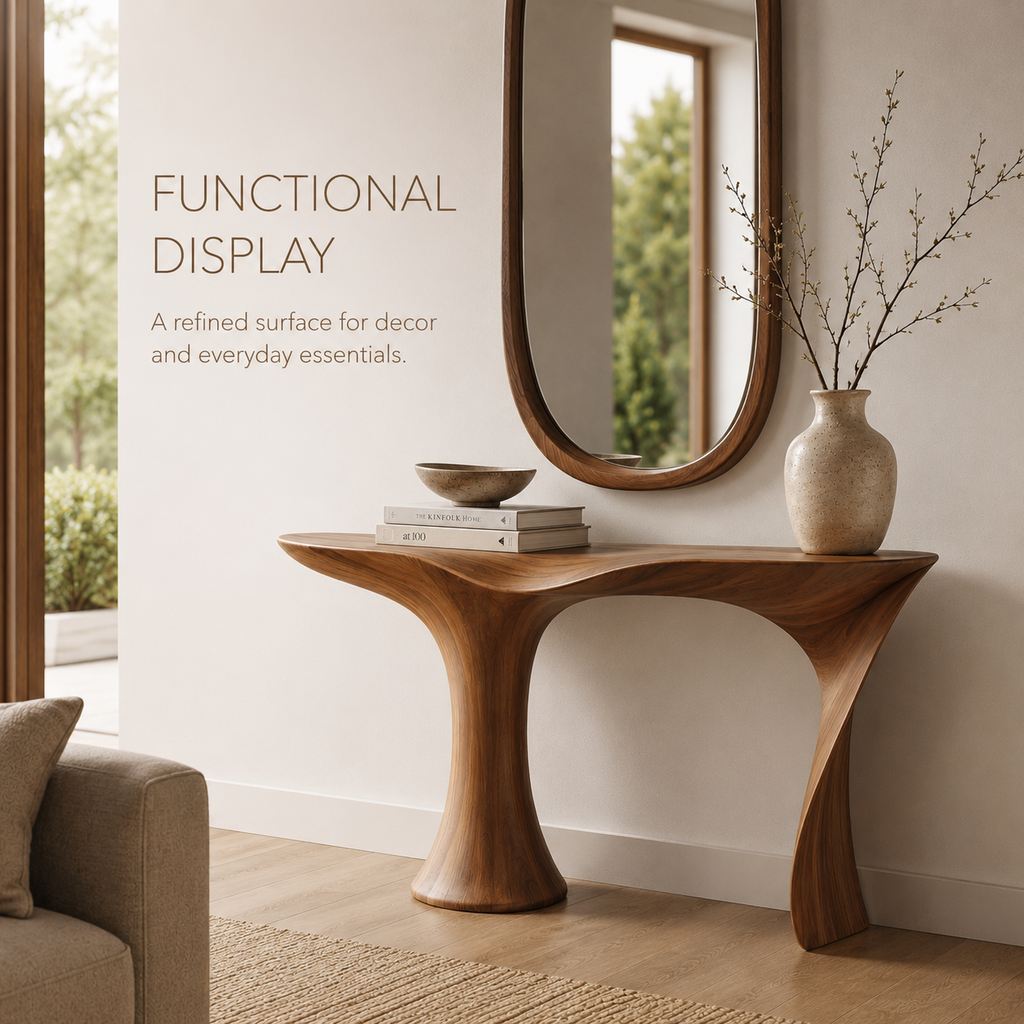 Celine Warm Modern Console Table - product image 07