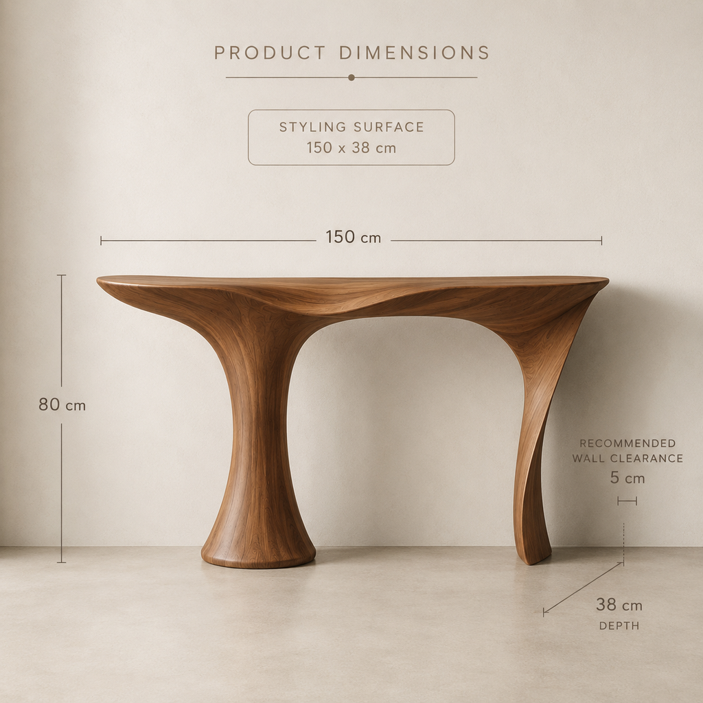 Celine Warm Modern Console Table - product image 08