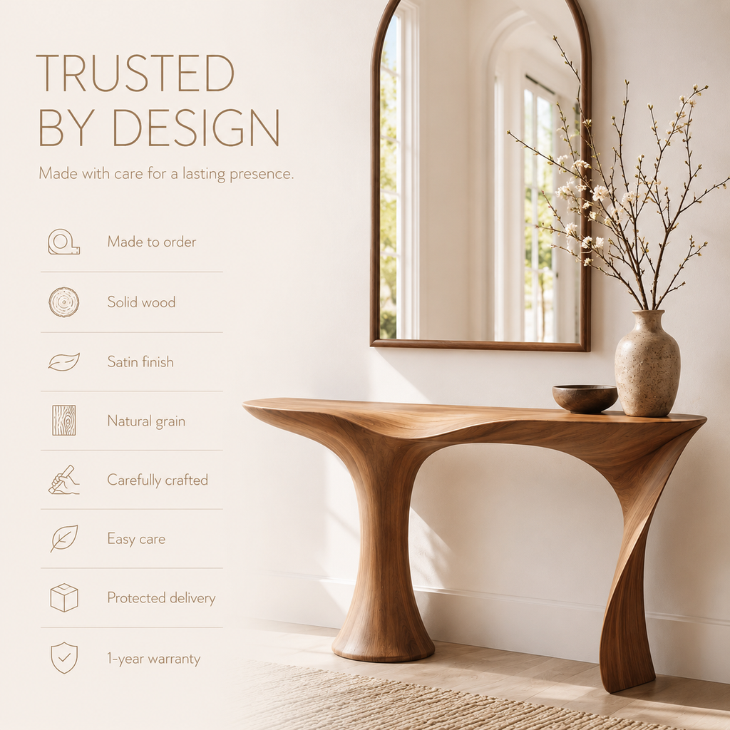 Celine Warm Modern Console Table - product image 09