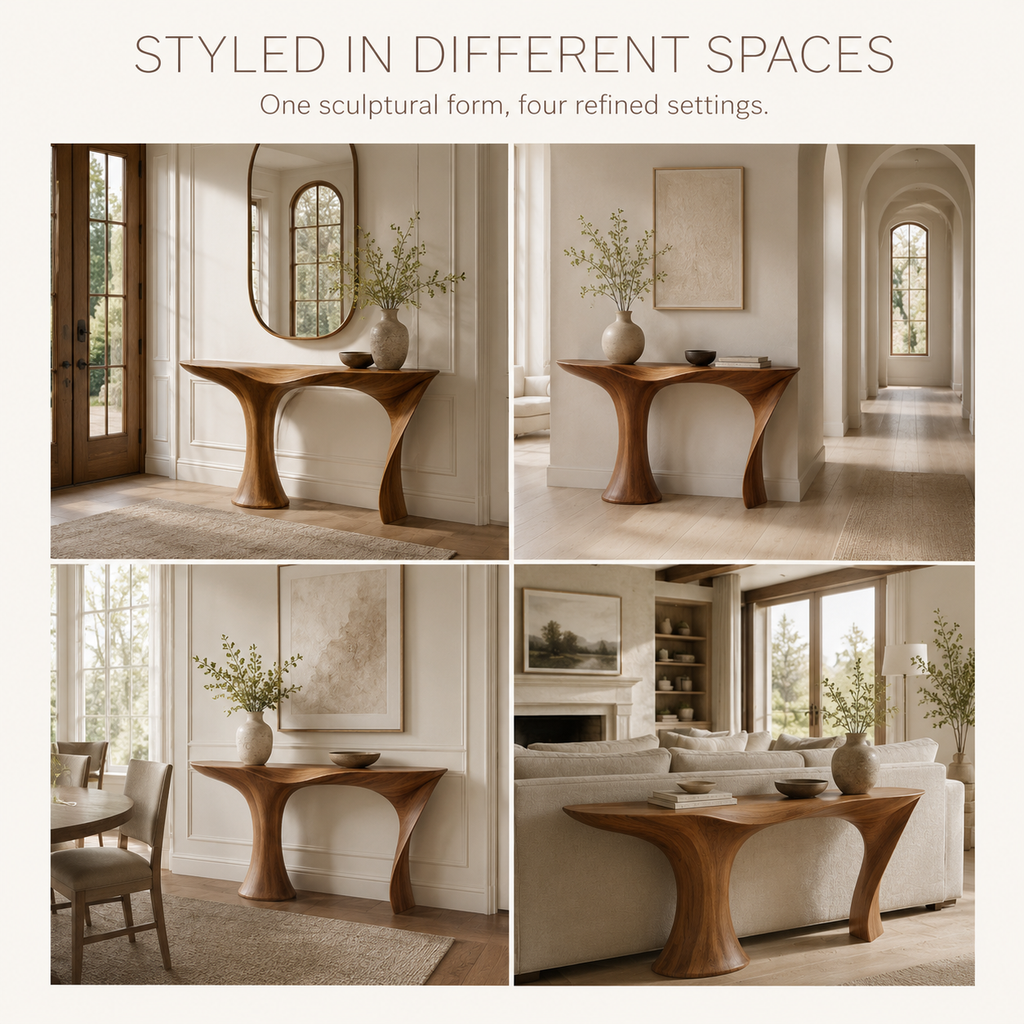 Celine Warm Modern Console Table - product image 10