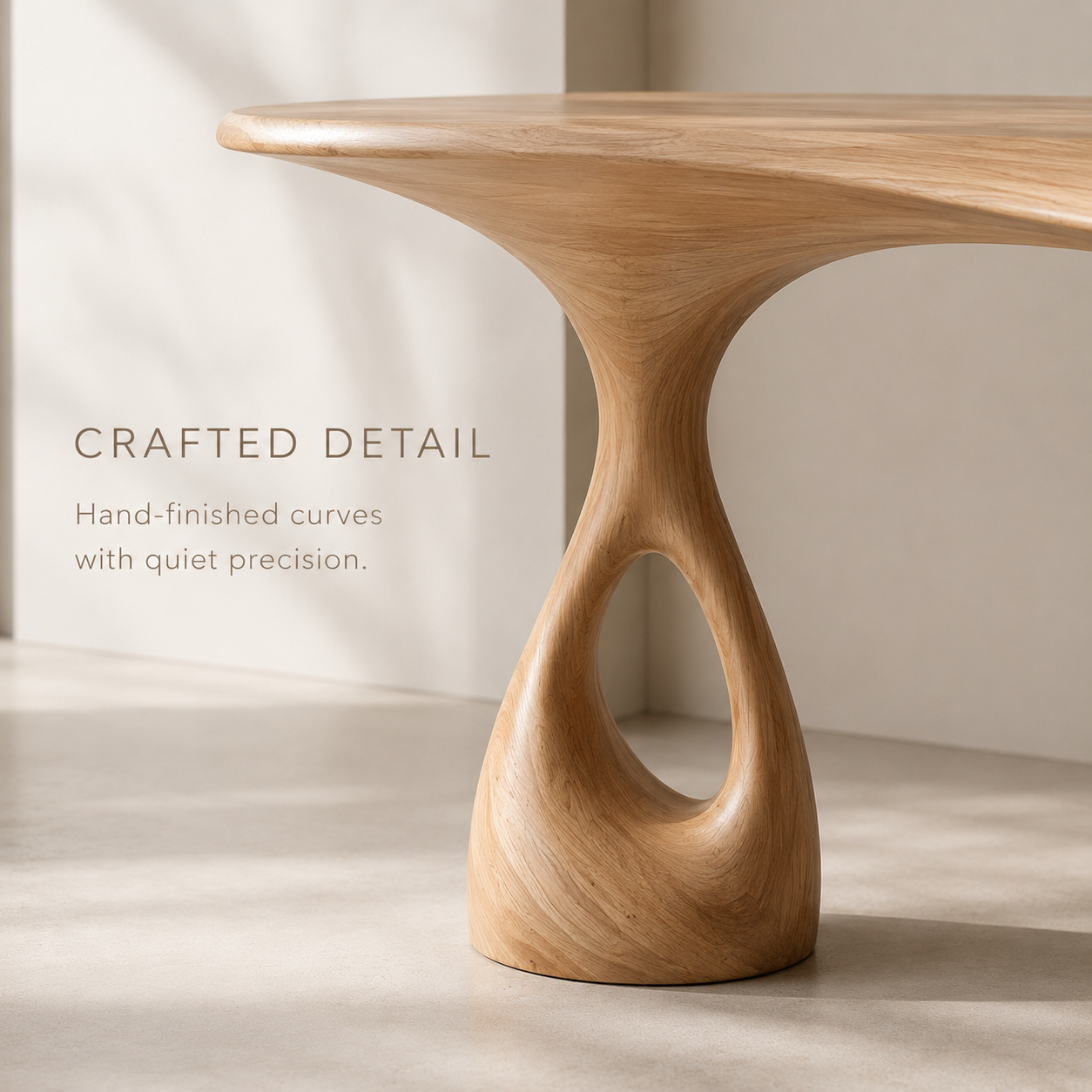 Alden Curved Wood Console Table - product image 06
