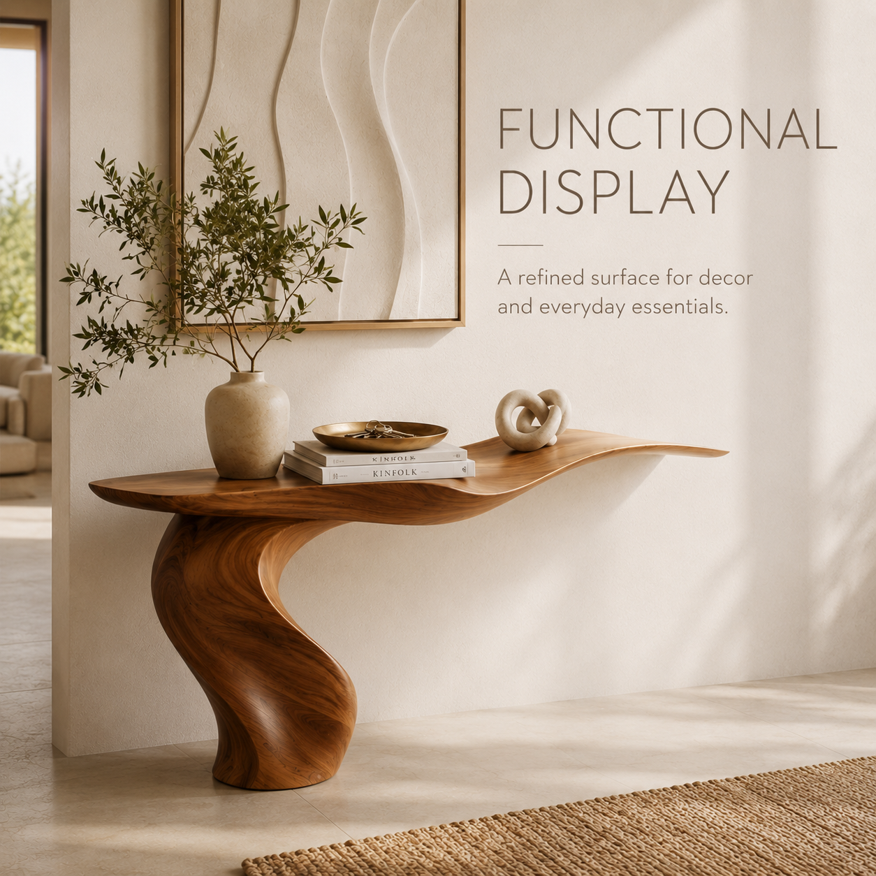 Aurelle Sculptural Console Table - product image 07