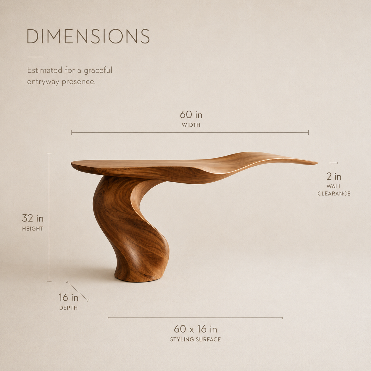Aurelle Sculptural Console Table - product image 08