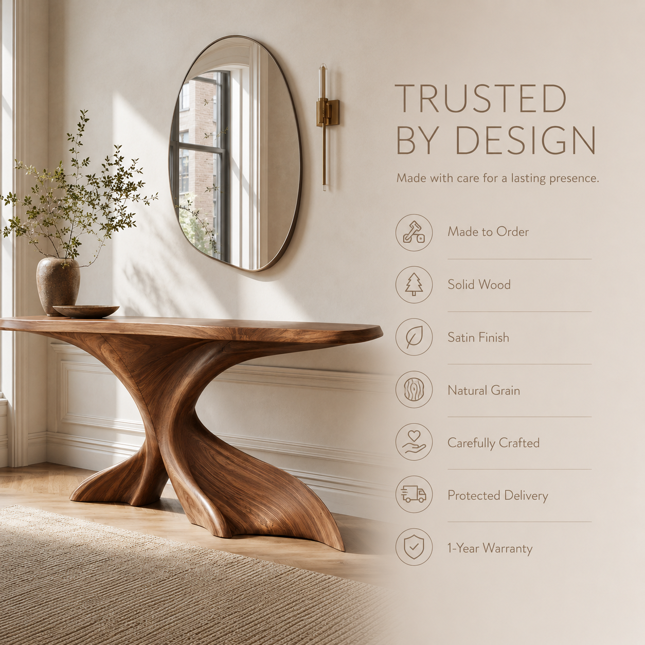 Caldera Organic Hall Console Table - product image 09