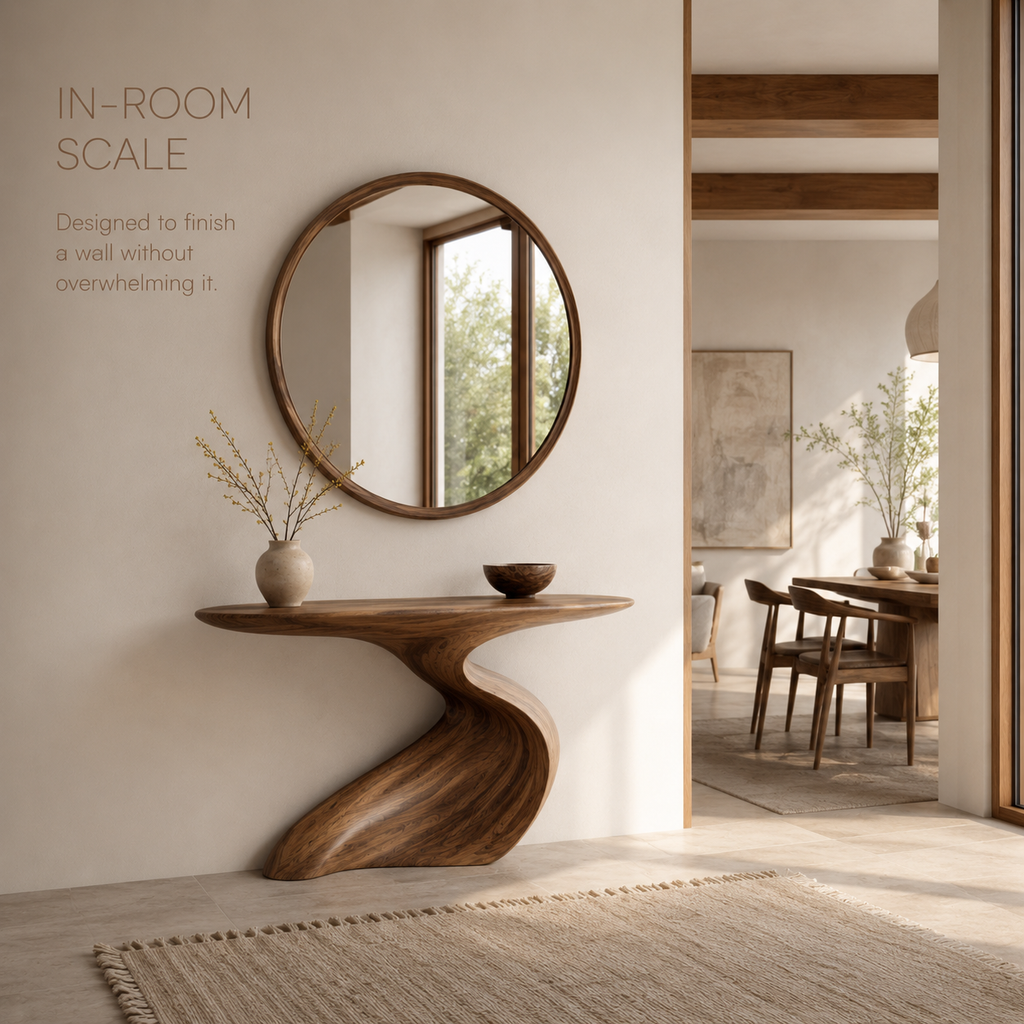 Soren Rounded Wood Console Table - product image 03