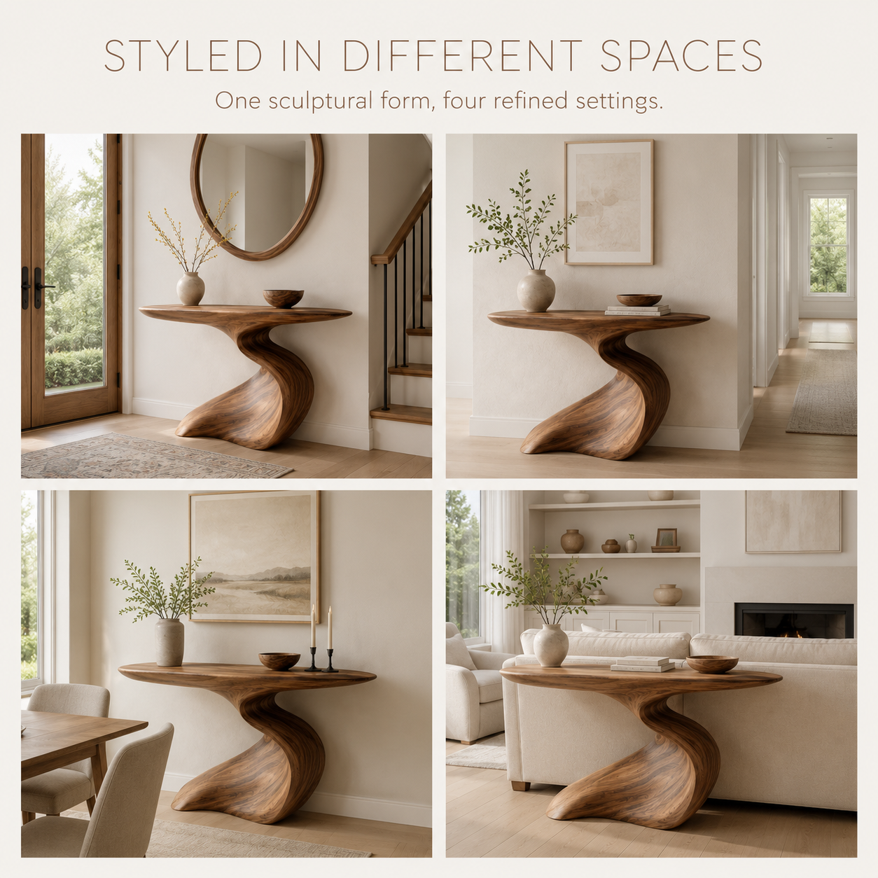 Soren Rounded Wood Console Table - product image 09