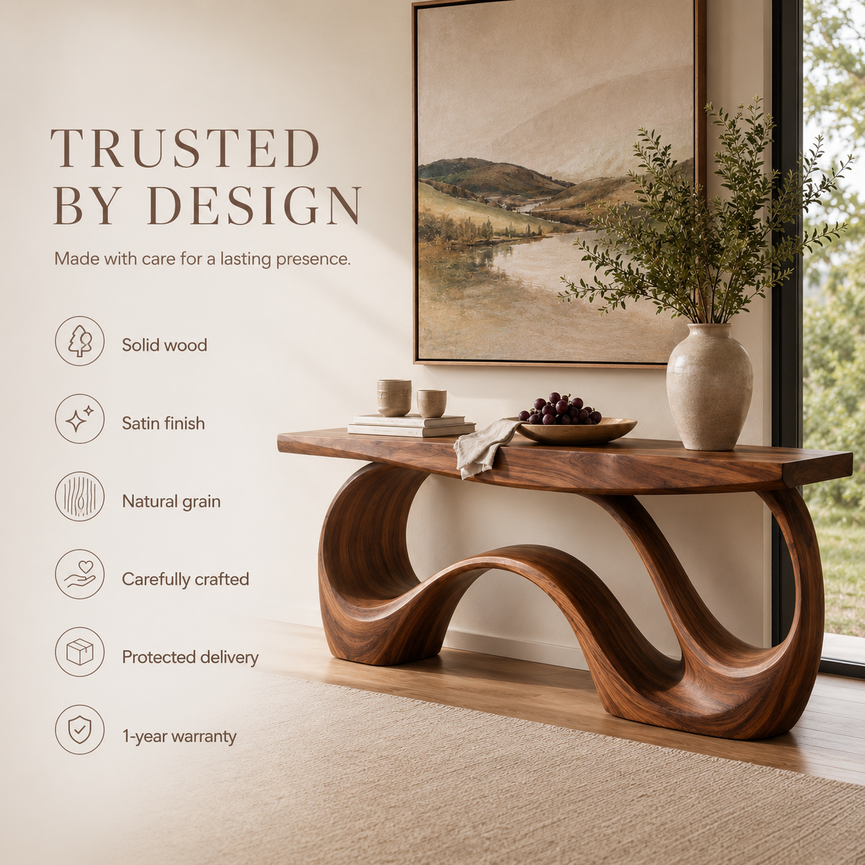 Veyra Soft Curve Console Table - product image 09