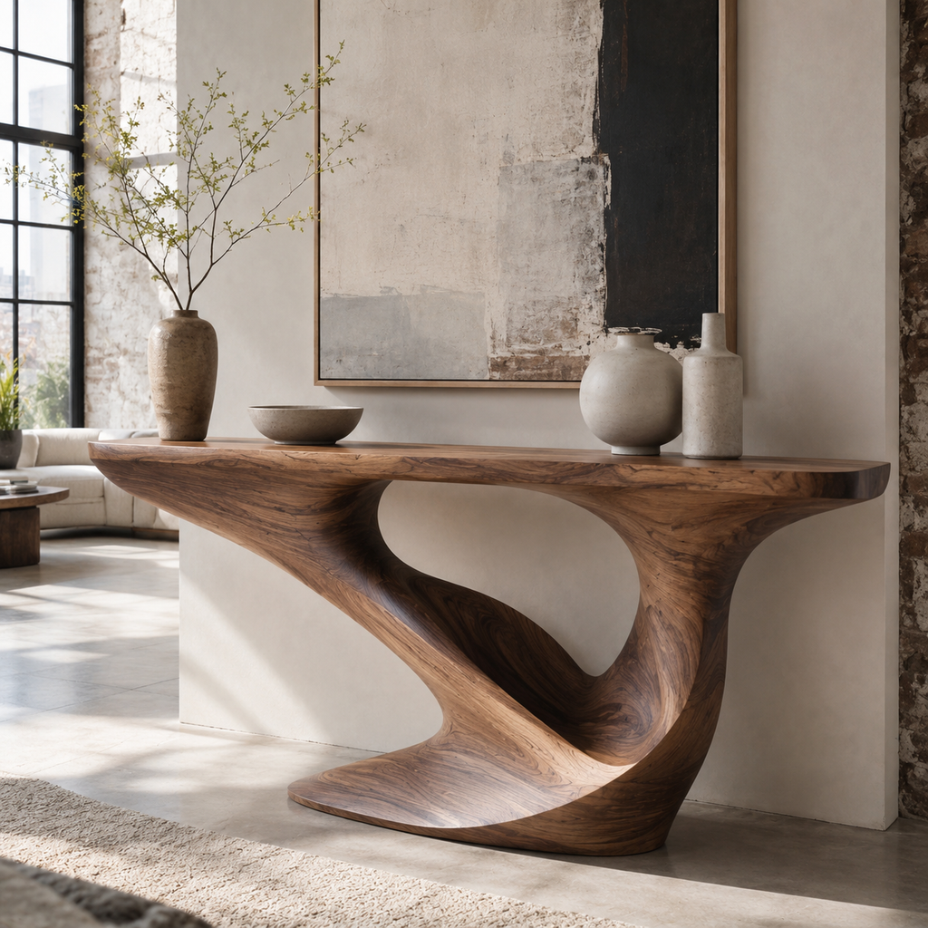 Nolan Arc Entry Console Table - main view