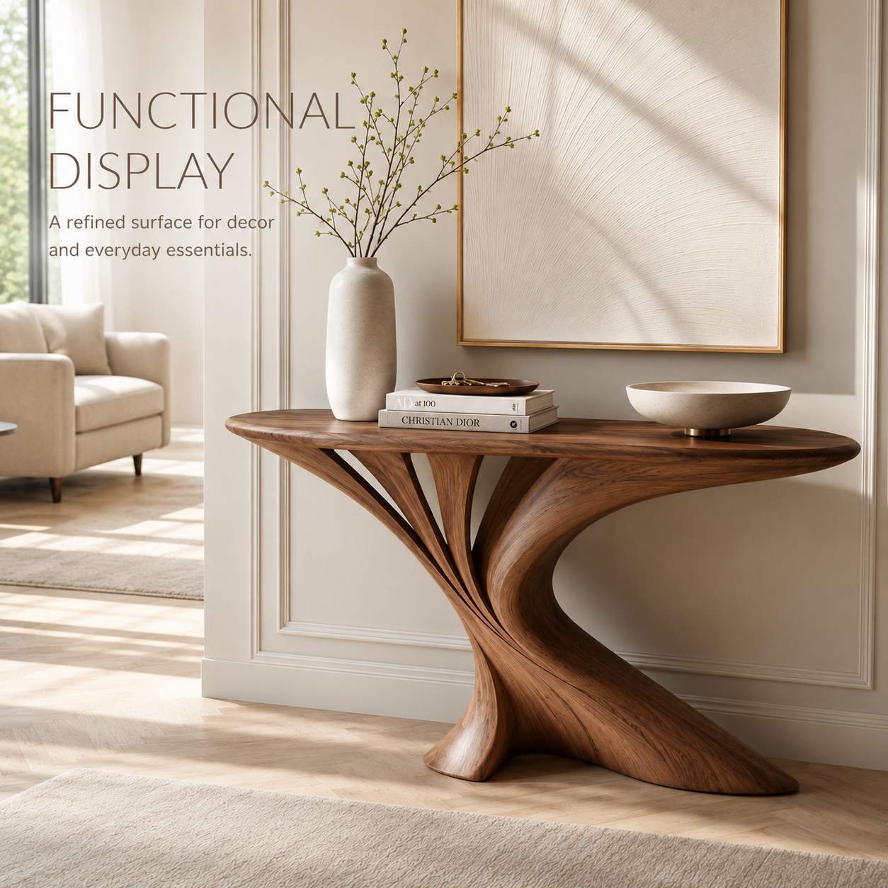 Liora Warm Walnut Console Table - product image 07