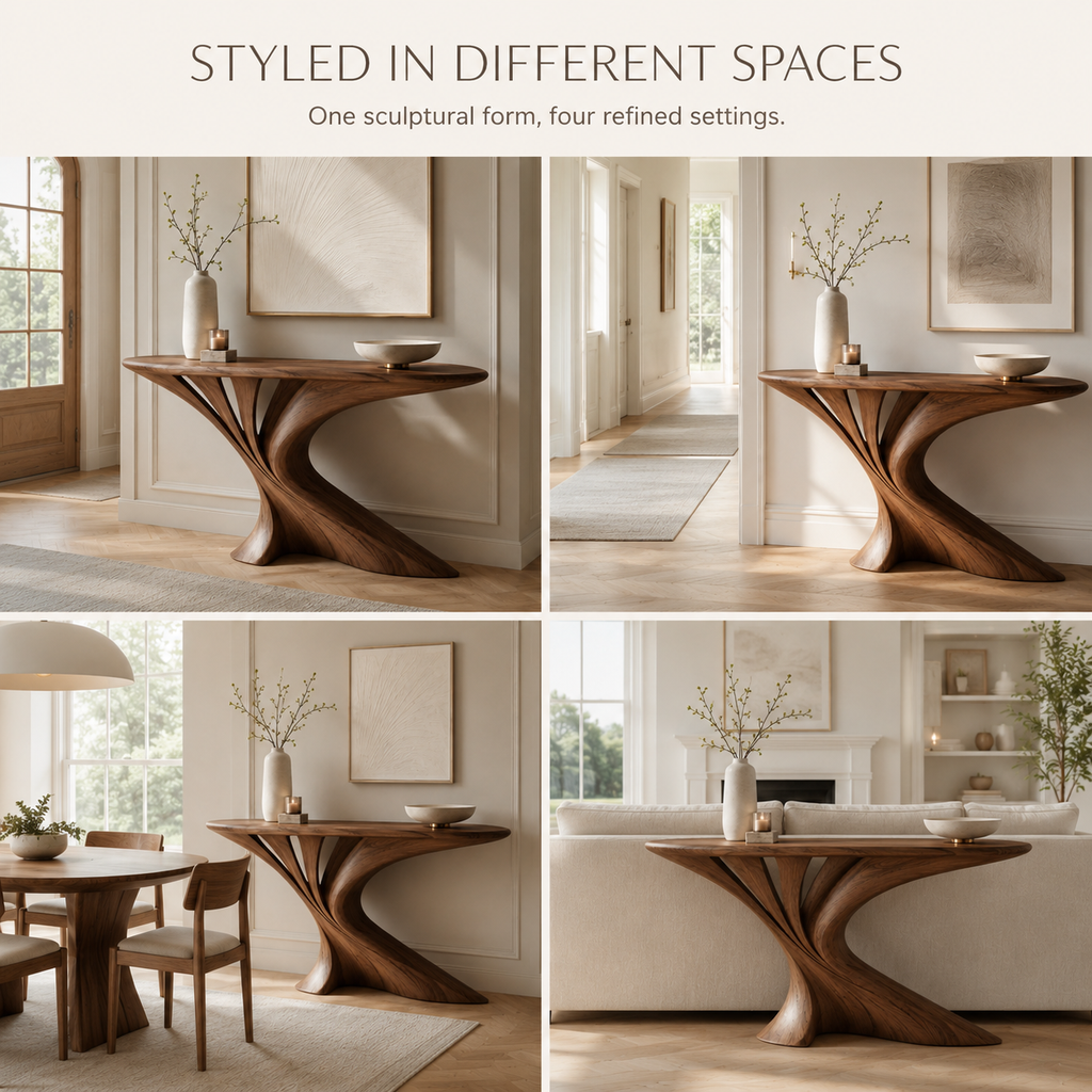 Liora Warm Walnut Console Table - product image 10