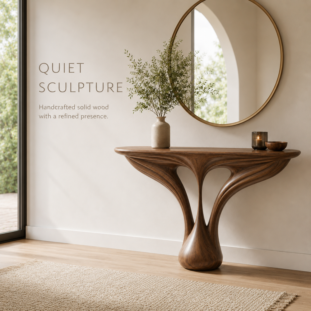 Brielle Sculpted Hall Console Table - product image 02