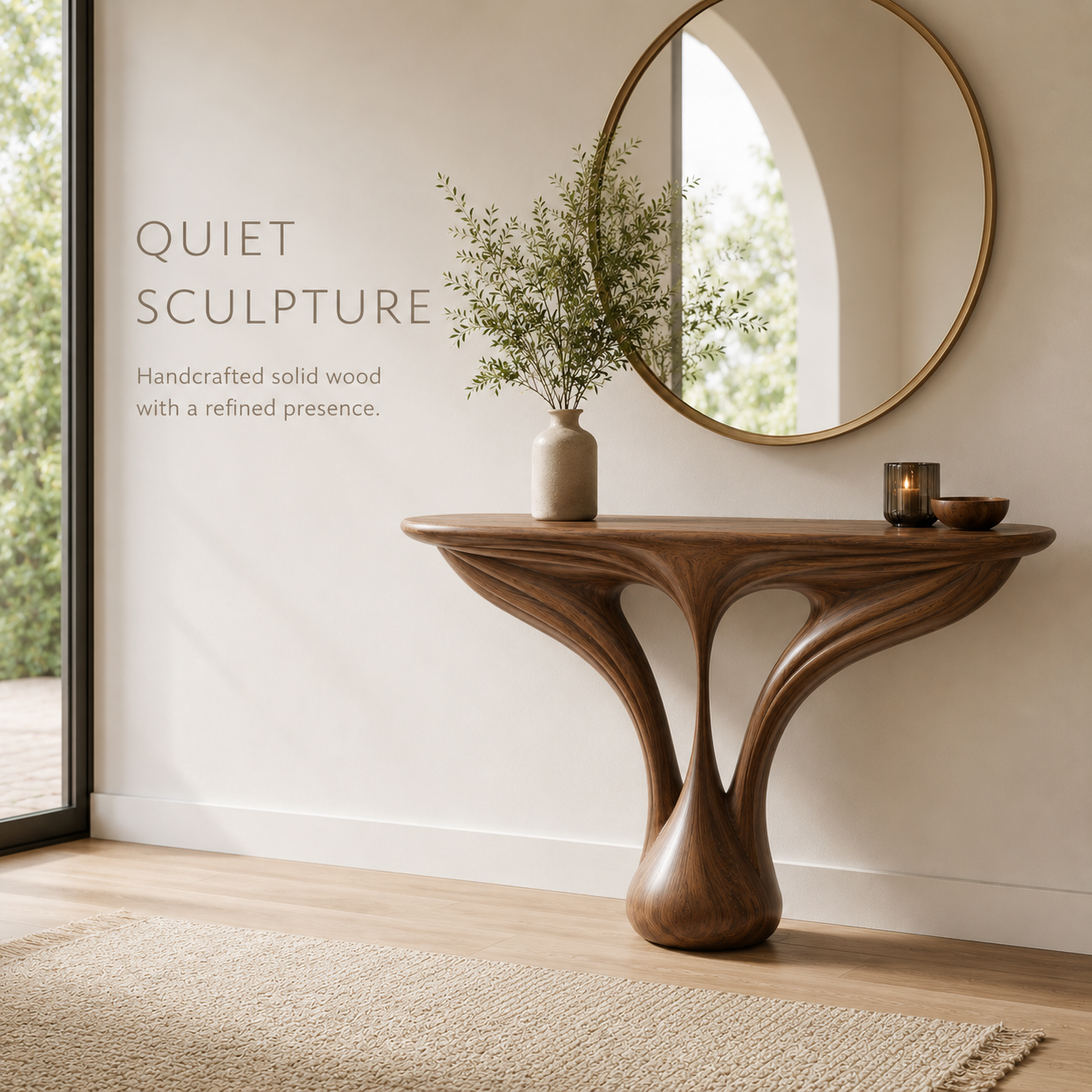 Brielle Sculpted Hall Console Table - product image 02