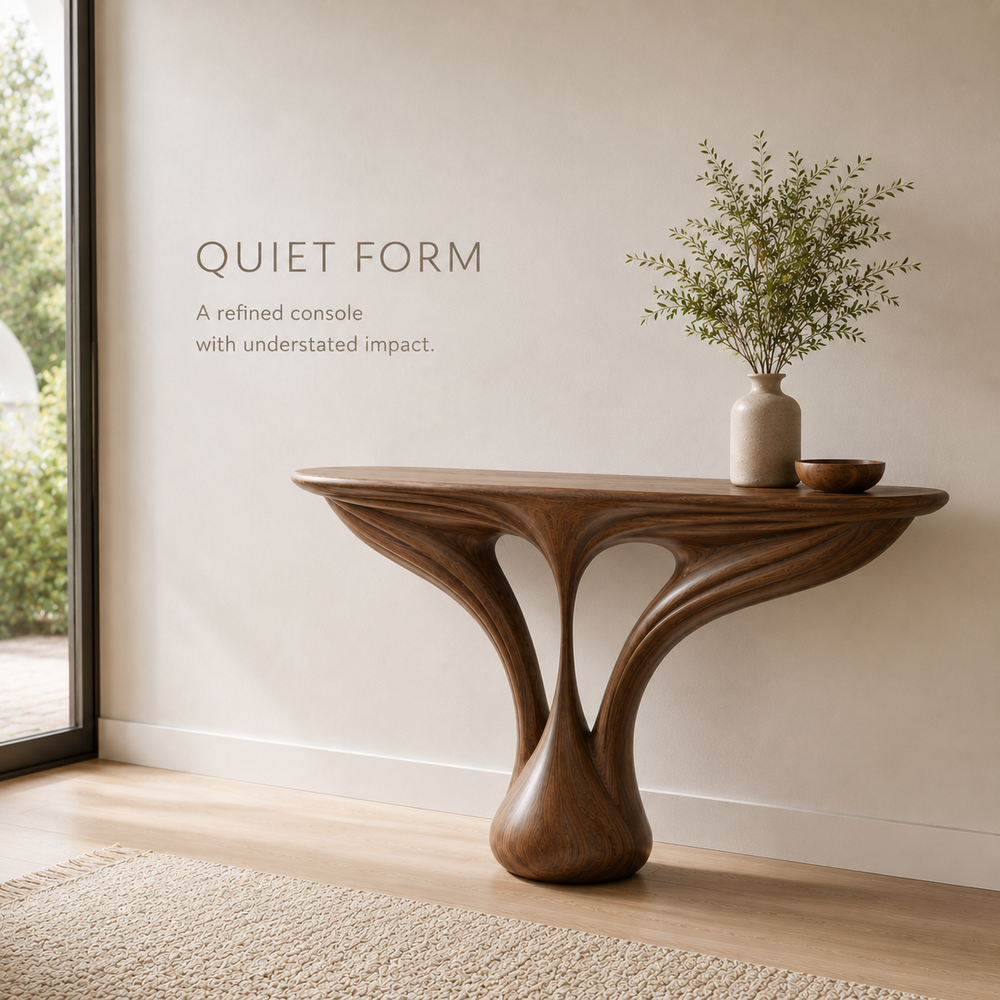 Brielle Sculpted Hall Console Table - product image 03