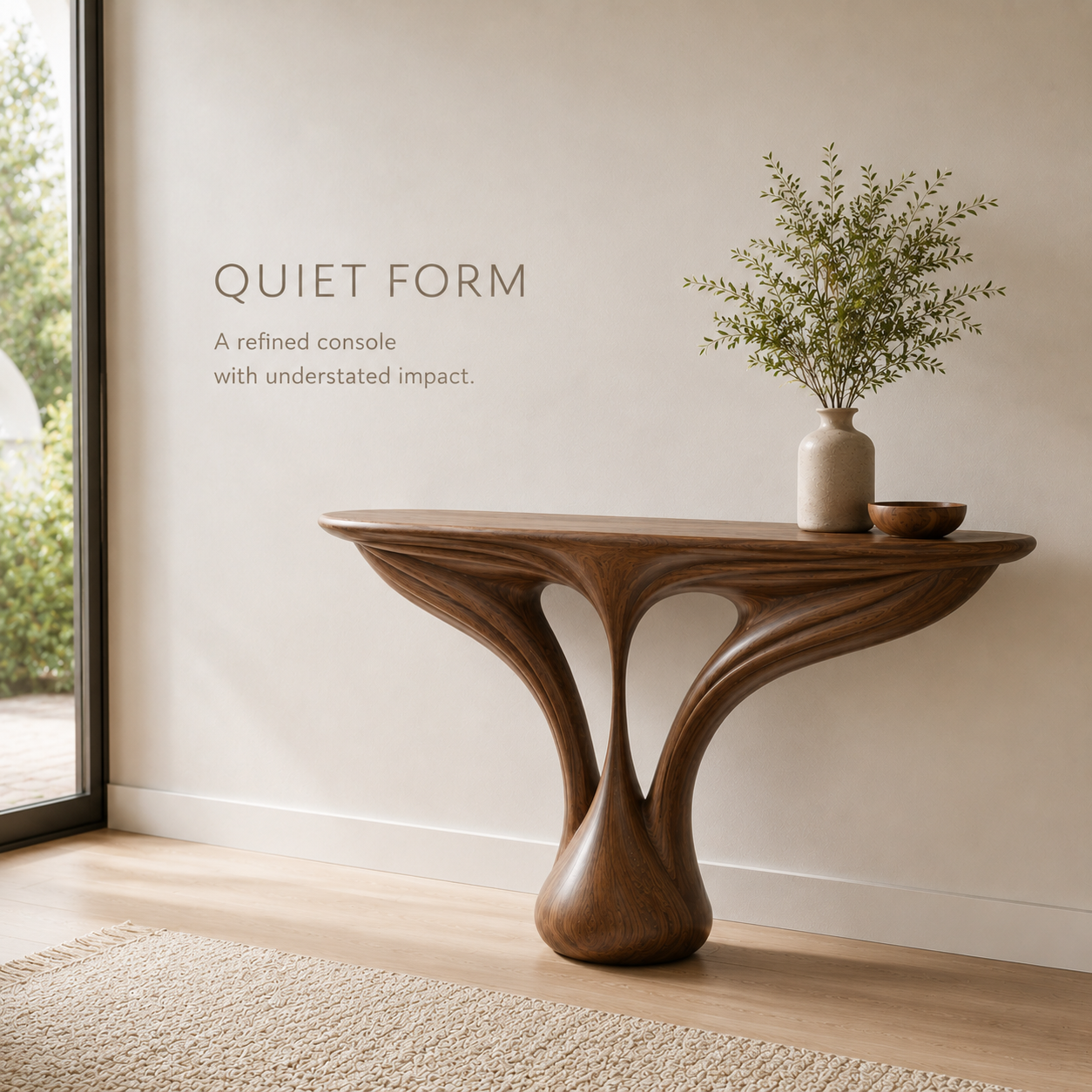 Brielle Sculpted Hall Console Table - product image 03