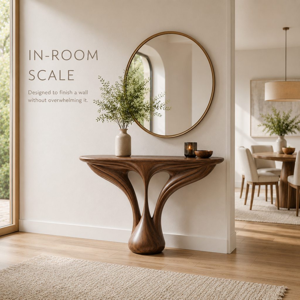 Brielle Sculpted Hall Console Table - product image 04