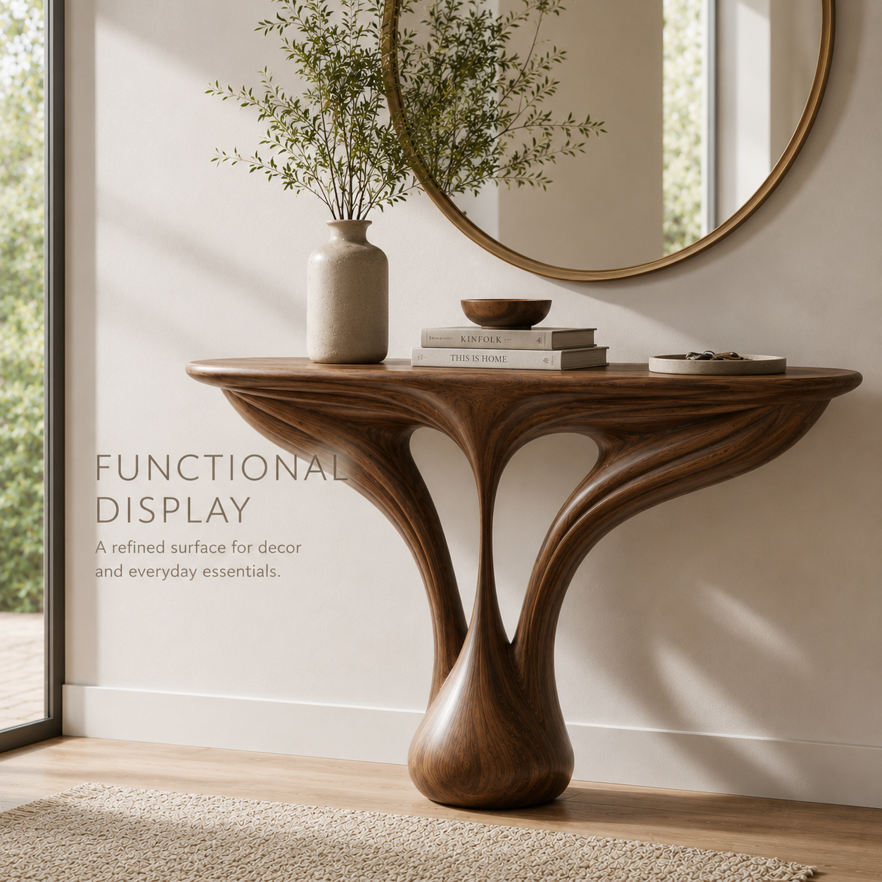 Brielle Sculpted Hall Console Table - product image 07