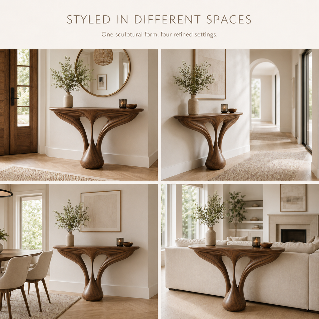 Brielle Sculpted Hall Console Table - product image 10
