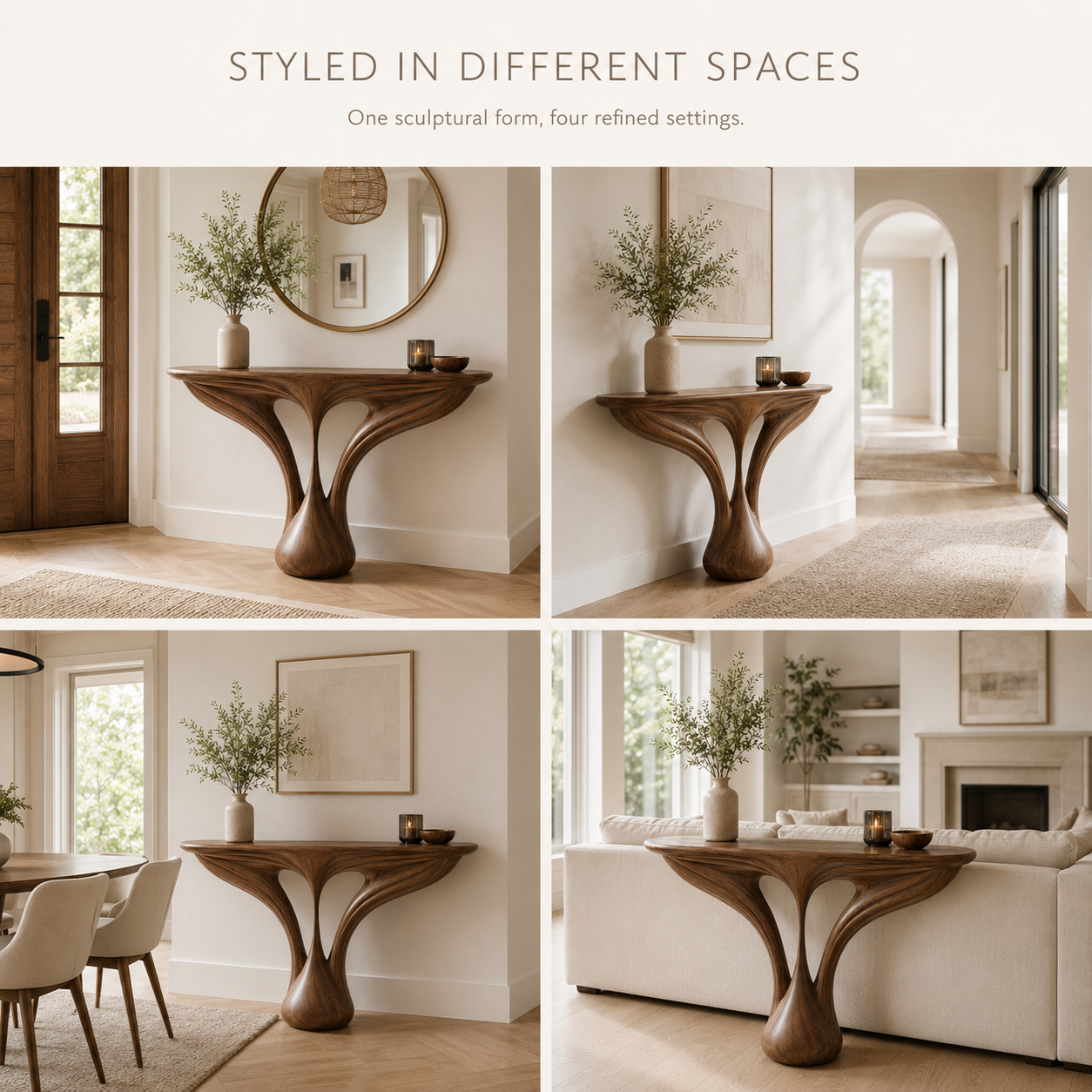 Brielle Sculpted Hall Console Table - product image 10