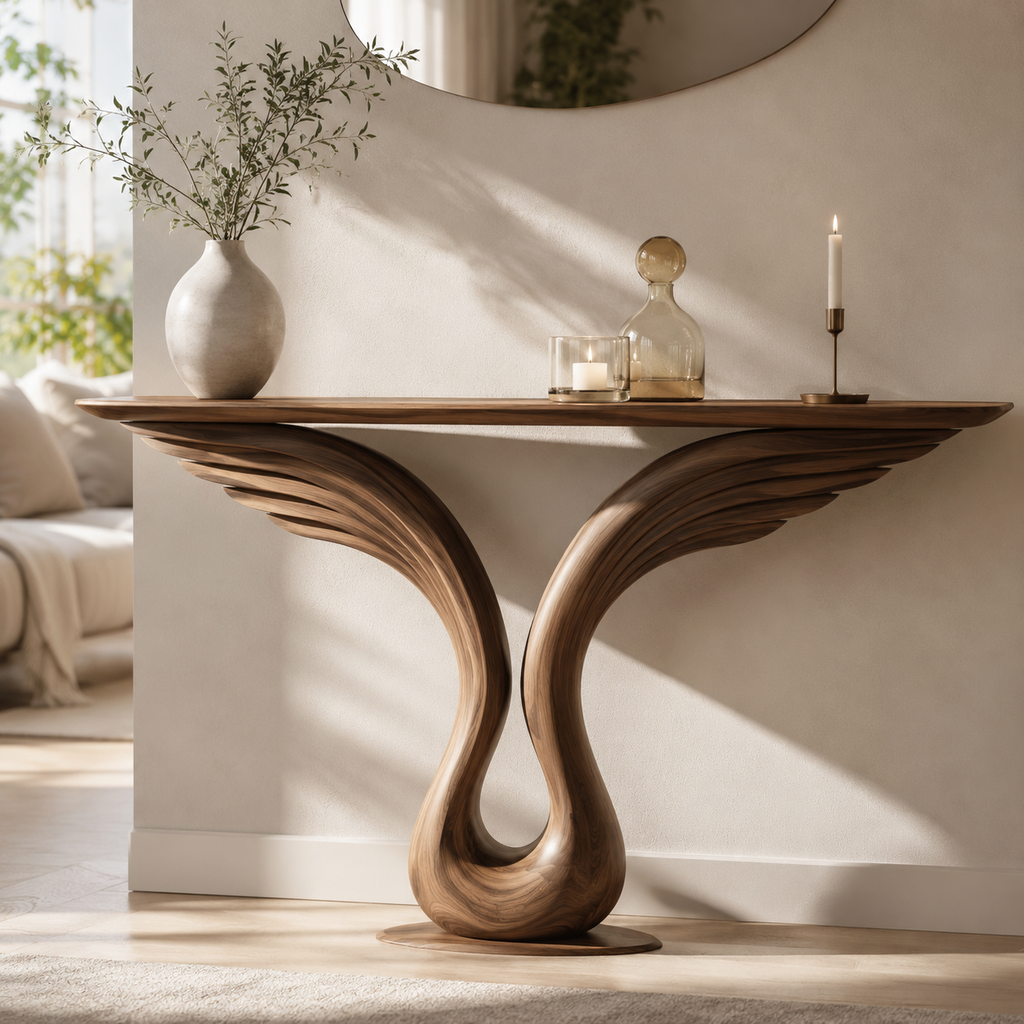 Orin Organic Modern Console Table - main view