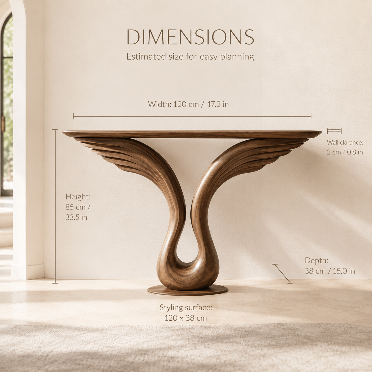 Orin Organic Modern Console Table - product image 09