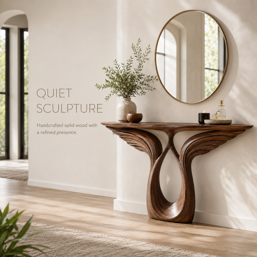 Selene Rounded Foyer Console Table - product image 02