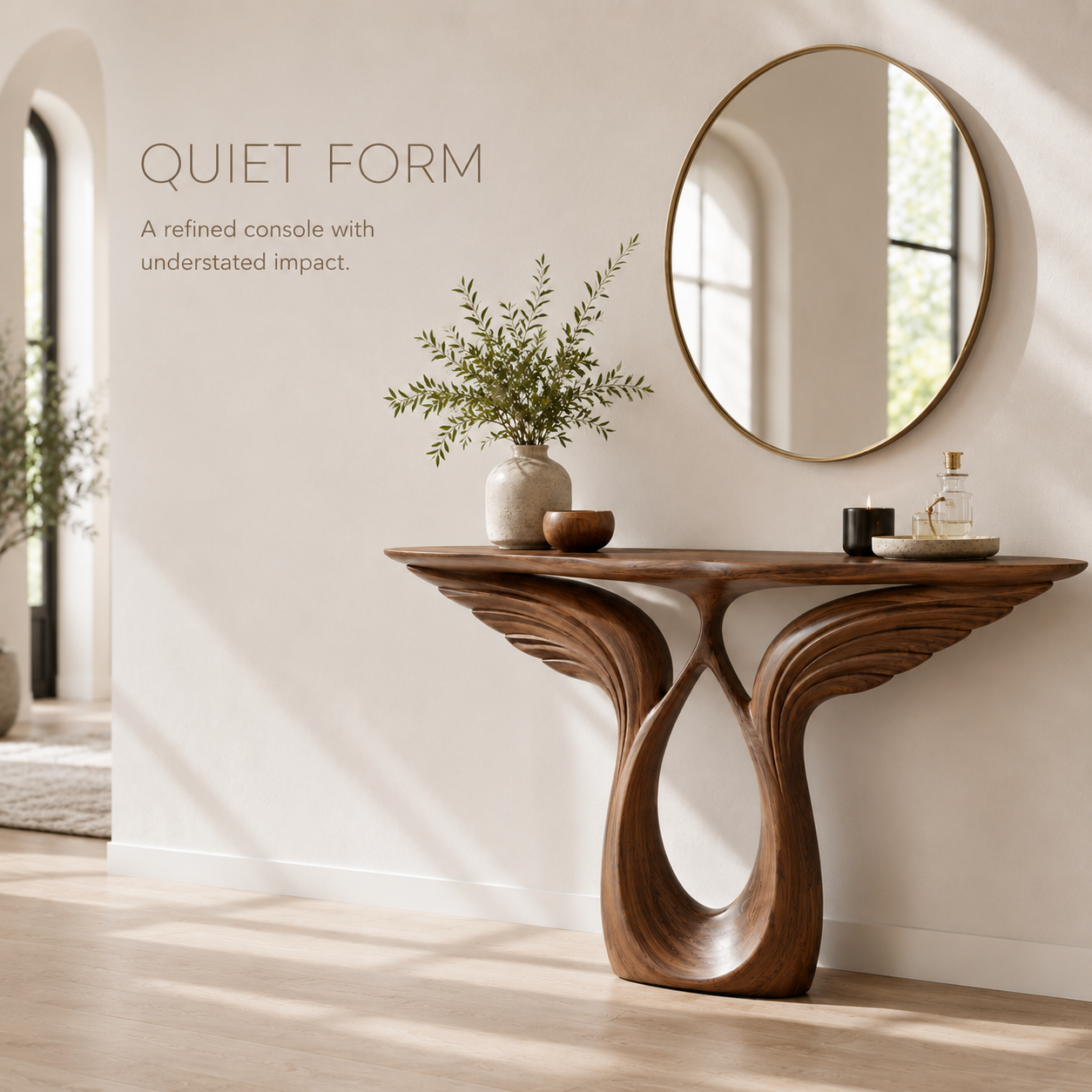 Selene Rounded Foyer Console Table - product image 03