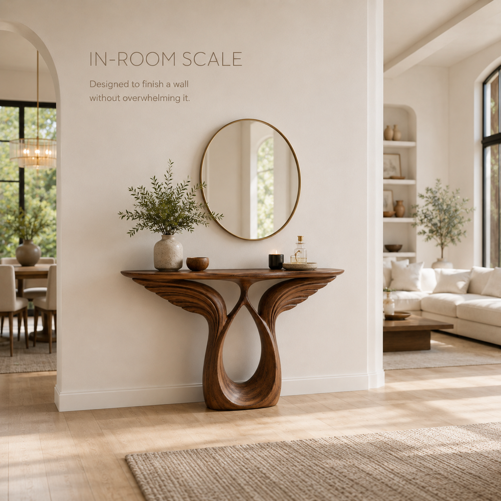 Selene Rounded Foyer Console Table - product image 04