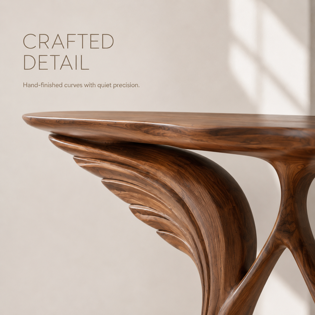 Selene Rounded Foyer Console Table - product image 06