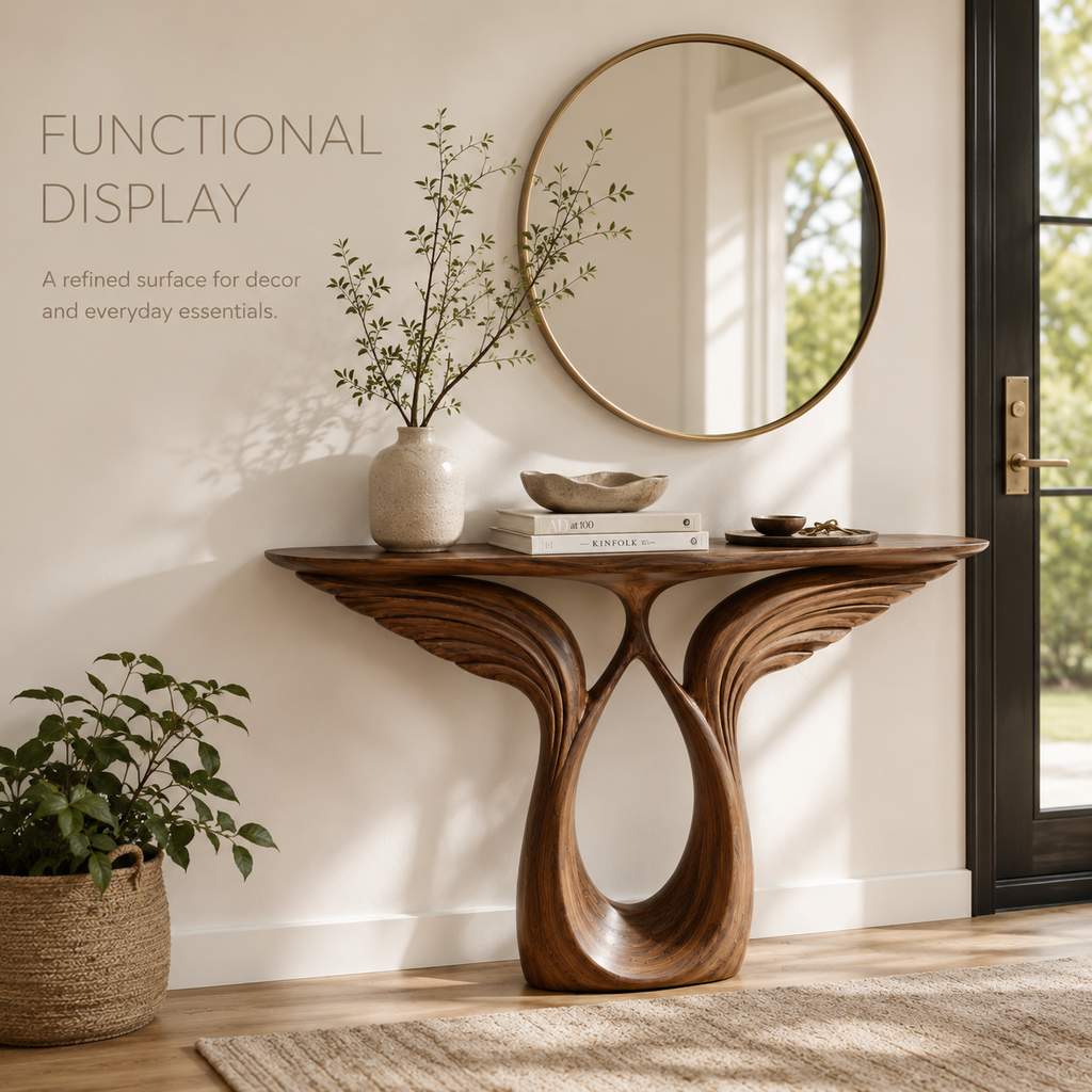 Selene Rounded Foyer Console Table - product image 07
