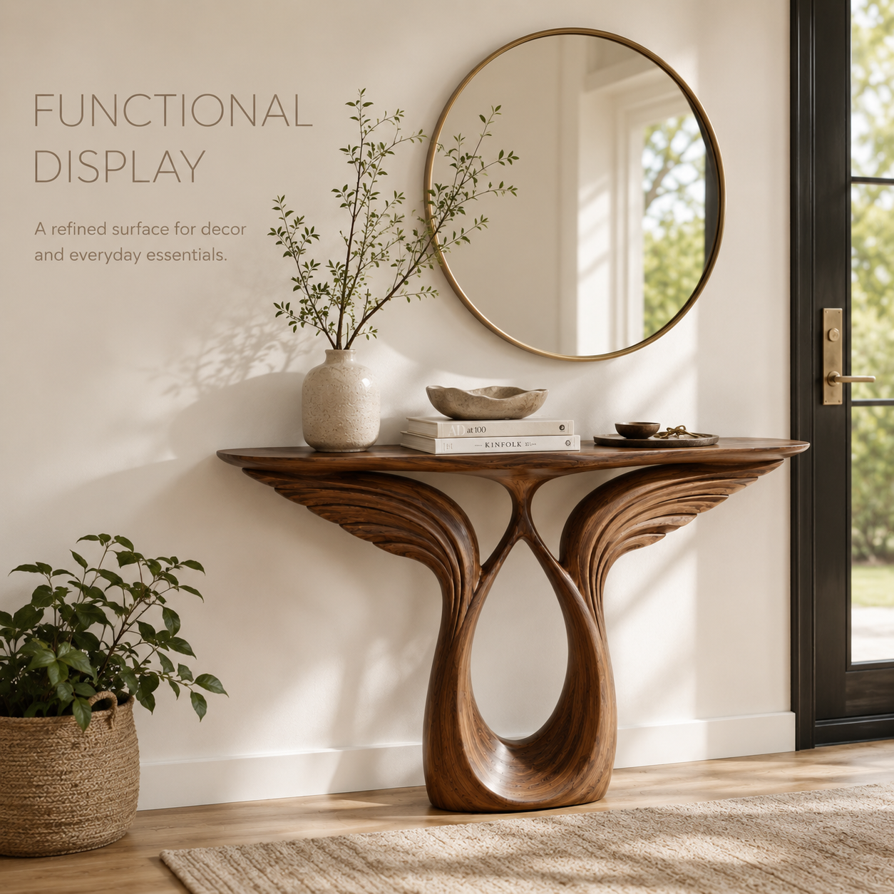 Selene Rounded Foyer Console Table - product image 07
