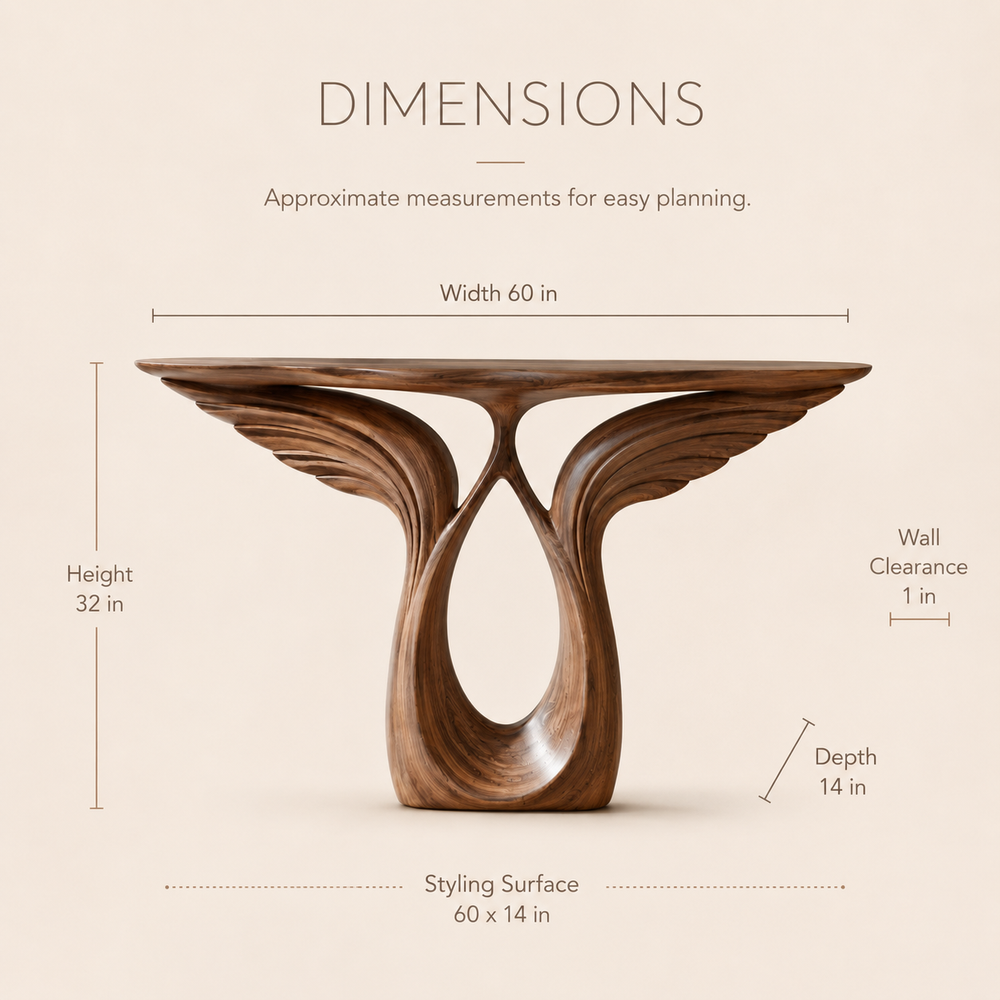 Selene Rounded Foyer Console Table - product image 08