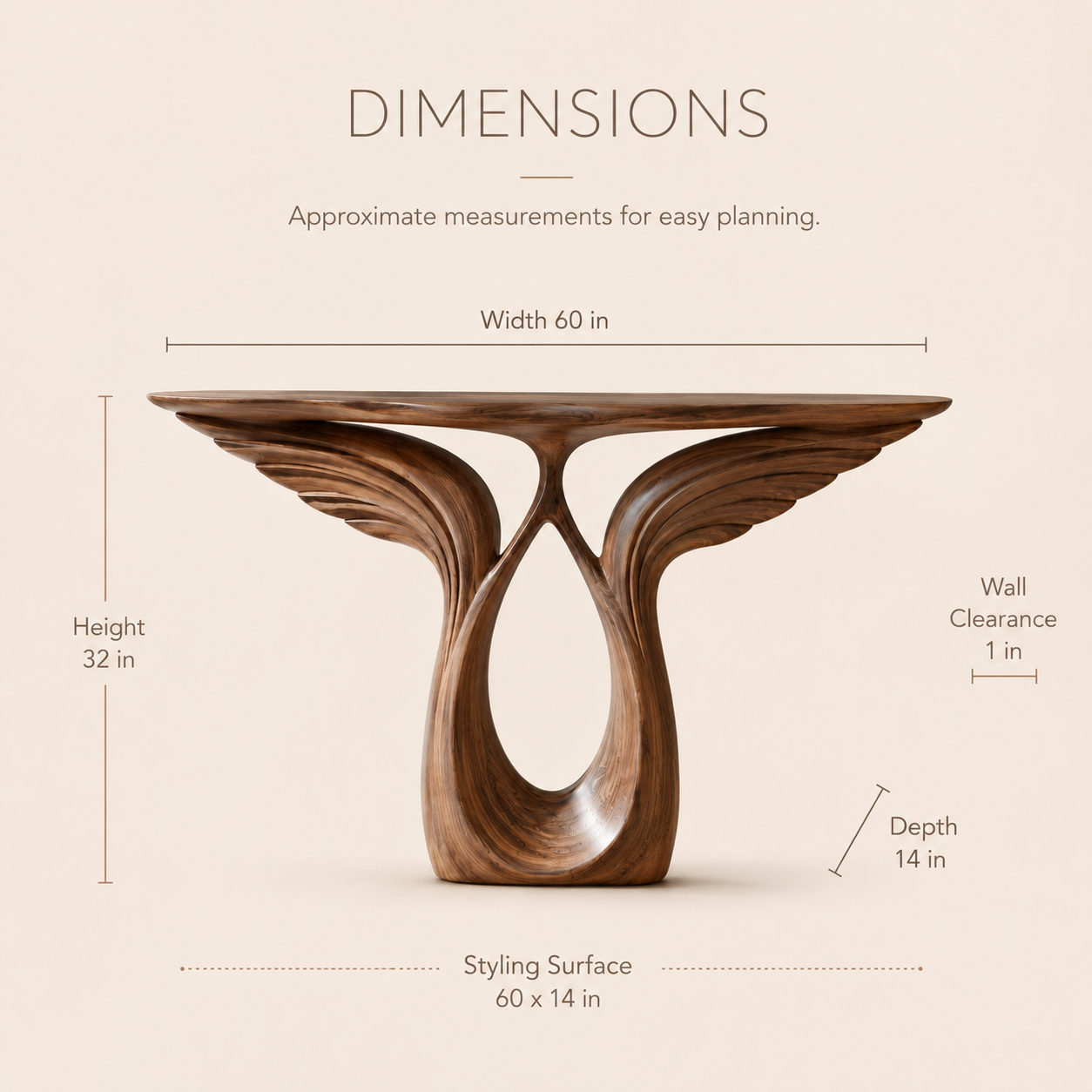 Selene Rounded Foyer Console Table - product image 08