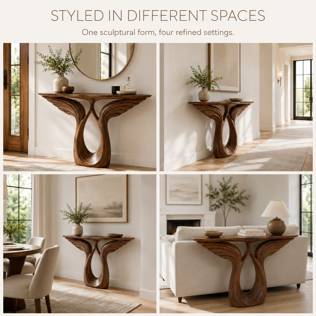 Selene Rounded Foyer Console Table - product image 10