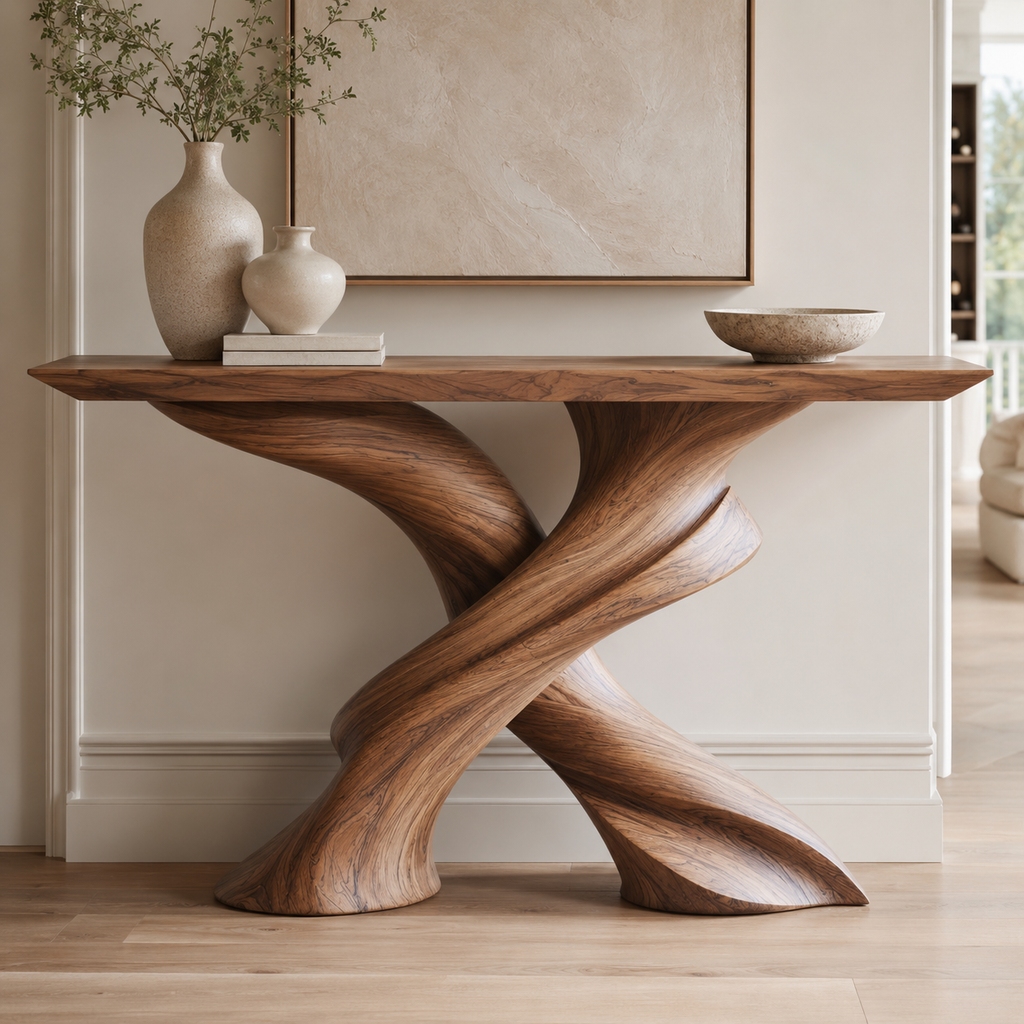 Vale Sculptural Entry Console Table - main view