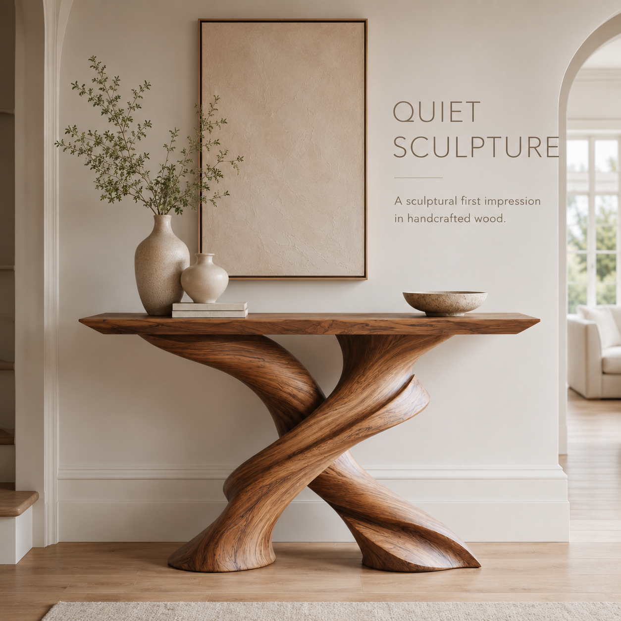 Vale Sculptural Entry Console Table - product image 02