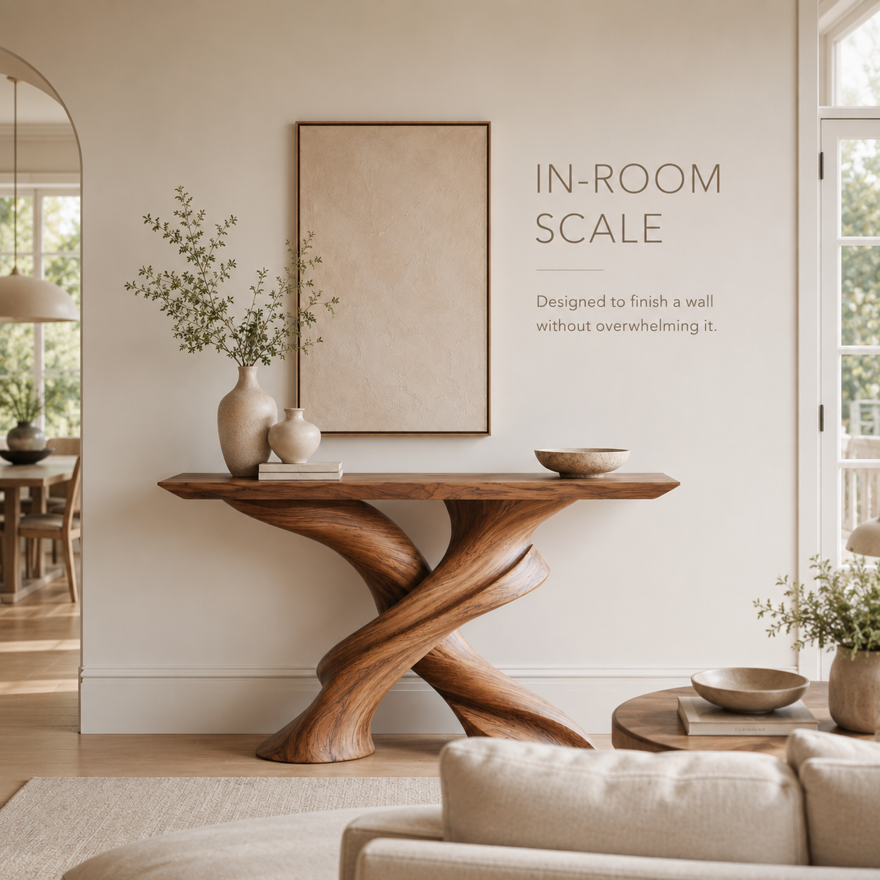 Vale Sculptural Entry Console Table - product image 04