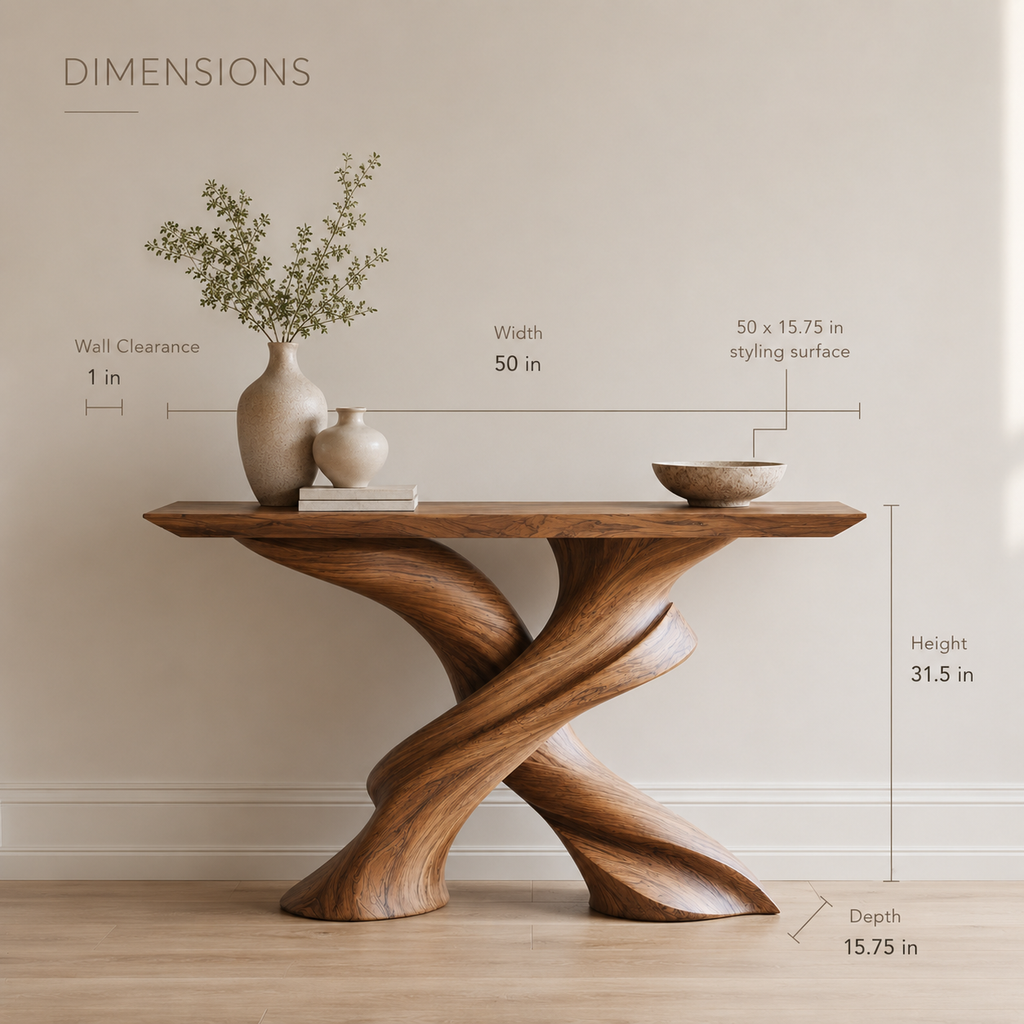 Vale Sculptural Entry Console Table - product image 08
