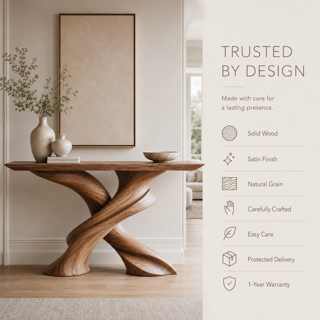 Vale Sculptural Entry Console Table - product image 09