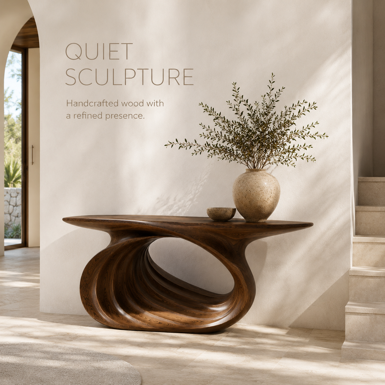 Celine Warm Modern Console Table - product image 02